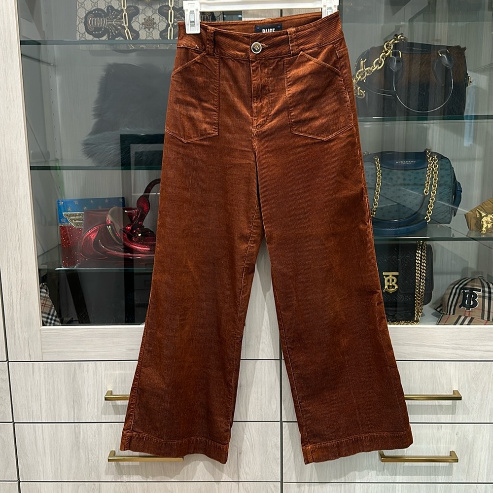 Paige corduroy crop pants size 24